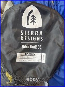 NWT Sierra Designs Nitro Quilt 35 Ultralight Sleeping Bag 800 Fill DriDown Reg