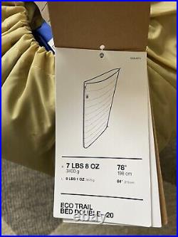 NWT The North Face Eco Trail Double 2 Person 20F / -7C Sleeping Bag LONG RH Blue