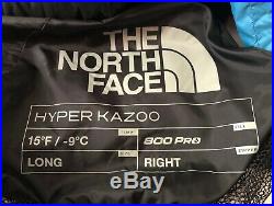 NWT Unisex Long/ RH The North Face Hyper Kazoo Down 15F / -9C Sleeping Bag