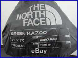 NWT Unisex Regular RH The North Face TNF Green Kazoo Down 0F / -18C Sleeping Bag