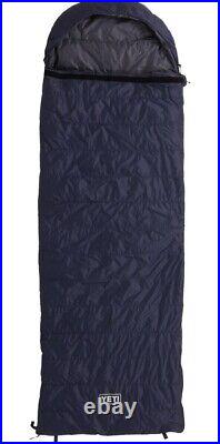 New! $280 Yeti Coolers Large Long 41°F Down Sleeping Bag 650+ Fill Charcoal Navy