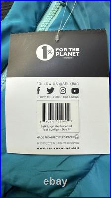 New Adult M Selk'Bag Lite recycled wearable sleeping bag in Teal Sunlight