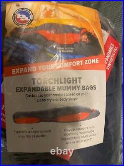 New Big Agnes Torchlight CAMP 20 Sleeping Bag Long, Left Zip Indigo/Gray
