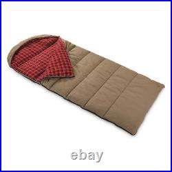 New Comfortable Duck Canvas Hunter Single Sleeping Bag, 0°F Brown