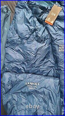 New Mountain Hardwear Lamina 30 Sleeping Bag Mens Unisex Long Blue Left