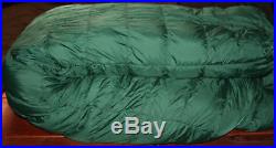 New North Face Forest Green Survivalists Goose Down Sleeping Bag Reg LH 2 LB