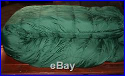 New North Face Forest Green Survivalists Goose Down Sleeping Bag Reg LH 2 LB