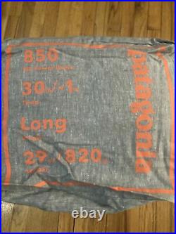 New Patagonia 850 Down Sleeping Bag 30 F/ -1c Long Orange 70030