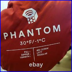 New Phantom 30F/-1C Sleeping Bag Mountain Hardwear Size Regular Left Hand Zip