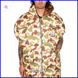 New Poler Reversible Sleeping Bag Napsack S Furry Camo Sand Camp Vibes RARE