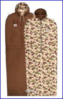 New Poler Reversible Sleeping Bag Napsack S Furry Camo Sand Camp Vibes RARE