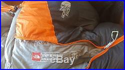 New The North Face Inferno Sleeping Bag Grey Orange -20F