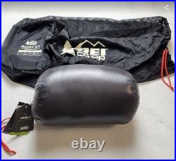 New men's REI Co-op Magma 15 Sleeping Bag / Regular Left Zip Asphalt Grey