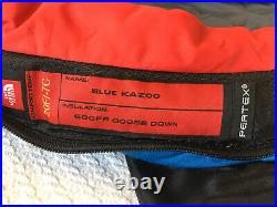 North Face Blue Kazoo 600 FP Goose Down Sleeping Bag 20f/-7C EUC