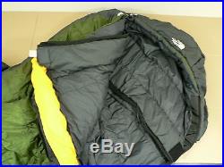 North Face Green/Black 0F/-18C Long Sleeping Mummy Bag Polarguard Cold Weather