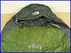 North Face Green/Black 0F/-18C Long Sleeping Mummy Bag Polarguard Cold Weather