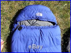 North Face LONG Blue Super Kazoo GOOSE DOWN Sleeping Bag Long RH 86x30 10°
