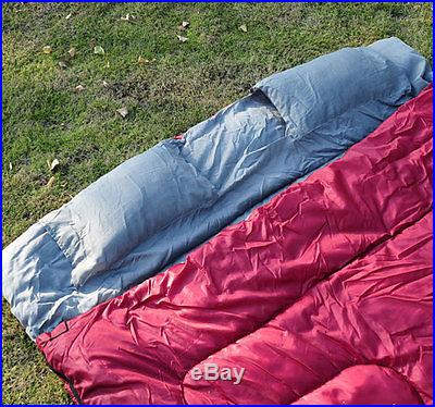 Outdoor 2 Person Double Sleeping Bag 23F/-5C Camping Hiking 86 x 60W/2 Pillows