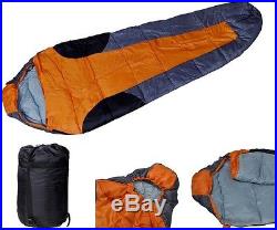 Outdoor Camping 41F/5C Mummy Shaped Sleeping Bag Hiking Traveling WithCarrying Bag