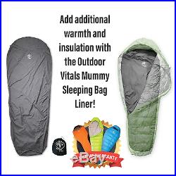 Outdoor Vitals 0 Degree High Quality Down Sleeping Bag, Ultra Compact (Green)