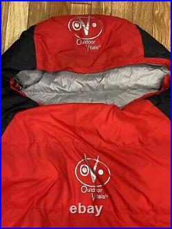 Outdoor Vitals Atlas 15 Degree 500 Fill Down Sleeping Mummy Bag Red & Black