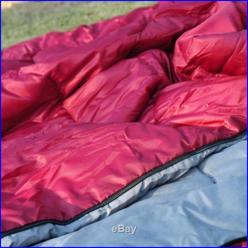 Outsunny 2 Person Double Wide Camping Sleeping Bag 23F/-5C 86 x 59 w/ Pillows