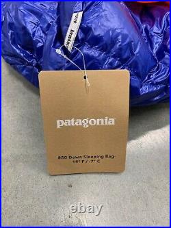 PATAGONIA 850 Down Sleeping Bag Harvest Moon Blue Reg 19 F/-7 C NWT