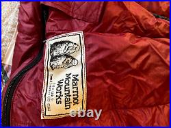 PERFECT Marmot 3 Season 25 Degree Goose Down Sleeping Bag Gore-tex USA Made