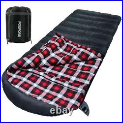 POEPORE 0 Degree Sleeping Bag 100% Cotton Flannel XXL Cold Weather Winter Oversi