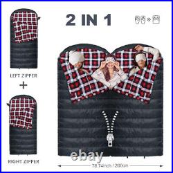POEPORE 0 Degree Sleeping Bag 100% Cotton Flannel XXL Cold Weather Winter Oversi