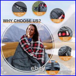POEPORE 0 Degree Sleeping Bag 100% Cotton Flannel XXL Cold Weather Winter Oversi