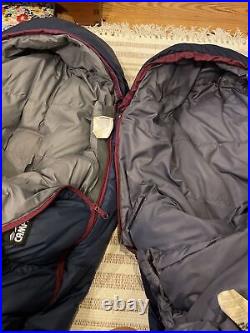 Pair of Campmor -15°F Down Sleeping Bags 1 RH 1 LH Zip Together Reg VGUC