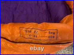 Patagonia 850 Down Sleeping Bag 19 F 32 oz Regular 60 Orange