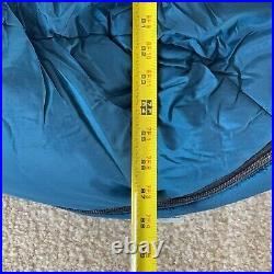 Patagonia Sleeping Bag Blue 7 Foot Travel Camping Mummy Style Side Zipper