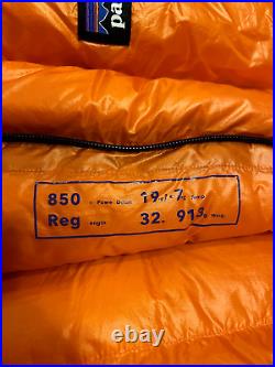 Patagonia Sleeping Bag Regular Length 6' Orange 19F/-7C