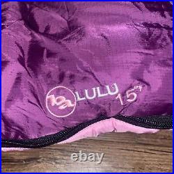 Pink Big Agnes LULU 15°F Mummy Sleeping Bag 75'' Length Climashield HL Down