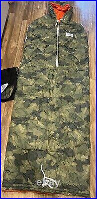 Poler Napsack Reversible Sleeping Bag Large Camo & Orange Camp Vibes Unisex RARE
