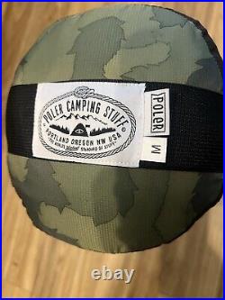 Poler Napsack Reversible Sleeping Bag Large Camo & Orange Camp Vibes Unisex RARE