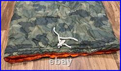 Poler Napsack Reversible Sleeping Bag Large Camo & Orange Camp Vibes Unisex RARE