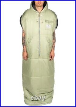 Poler Napsack Shaggy Fern Green Sherpa Fleece Sleeping Bag M Camp Vibes RARE