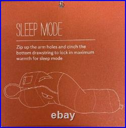 Poler Napsack Shaggy Fern Green Sherpa Fleece Sleeping Bag M Camp Vibes RARE