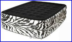 Pure Comfort 8508ZDB zebra Queen Flock Top Raised air bed