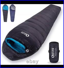 QEZER Down Sleeping Bag for Adults 0°F 10°F 15°F 20°F 32°F Backpacking Camping