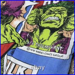 RARE VTG 1978 Marvel Incredible Hulk Sleeping Bag Comic Book Graphic CLEANED