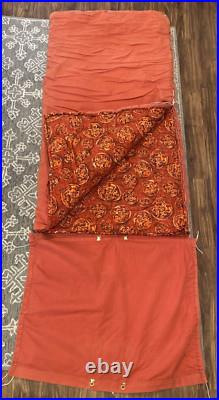 RARE Vintage Coleman Flannel Lined Sleeping Bag 39x79 Rust Original Box