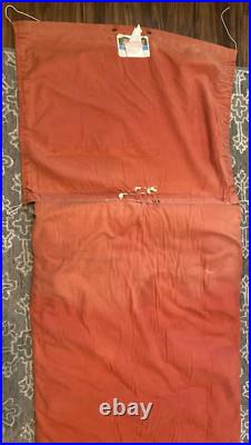 RARE Vintage Coleman Flannel Lined Sleeping Bag 39x79 Rust Original Box