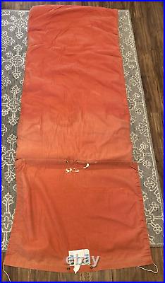 RARE Vintage Coleman Flannel Lined Sleeping Bag 39x79 Rust Original Box