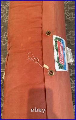 RARE Vintage Coleman Flannel Lined Sleeping Bag 39x79 Rust Original Box