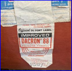 RARE Vintage Coleman Flannel Lined Sleeping Bag 39x79 Rust Original Box