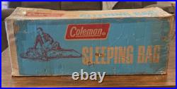 RARE Vintage Coleman Flannel Lined Sleeping Bag 39x79 Rust Original Box